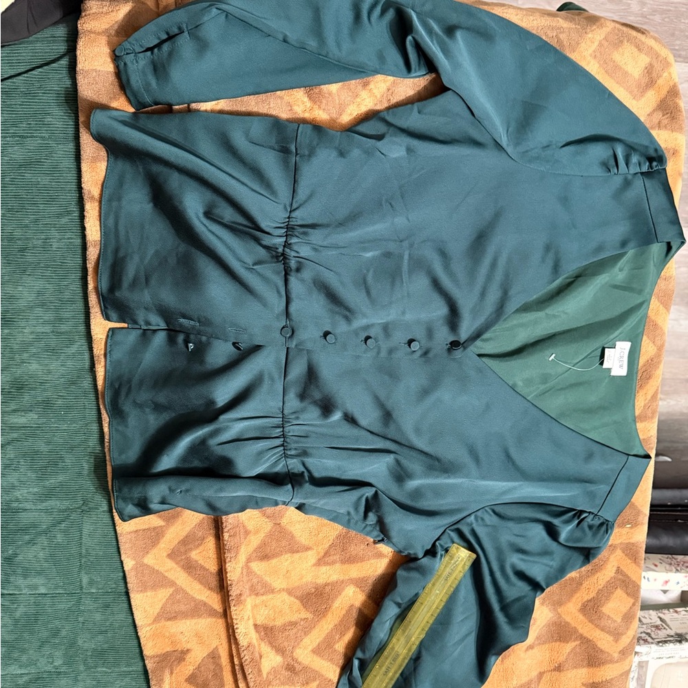 J. Crew Emerald Button-Down Blouse - image 4